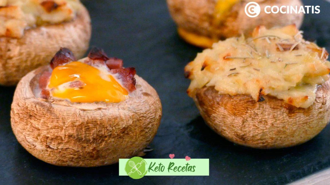 Rellenos de Queso y Bacon: Champiñones Cremosos