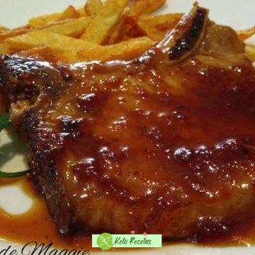 Chuletas de Cerdo con Salsa Keto de Mostaza y Miel