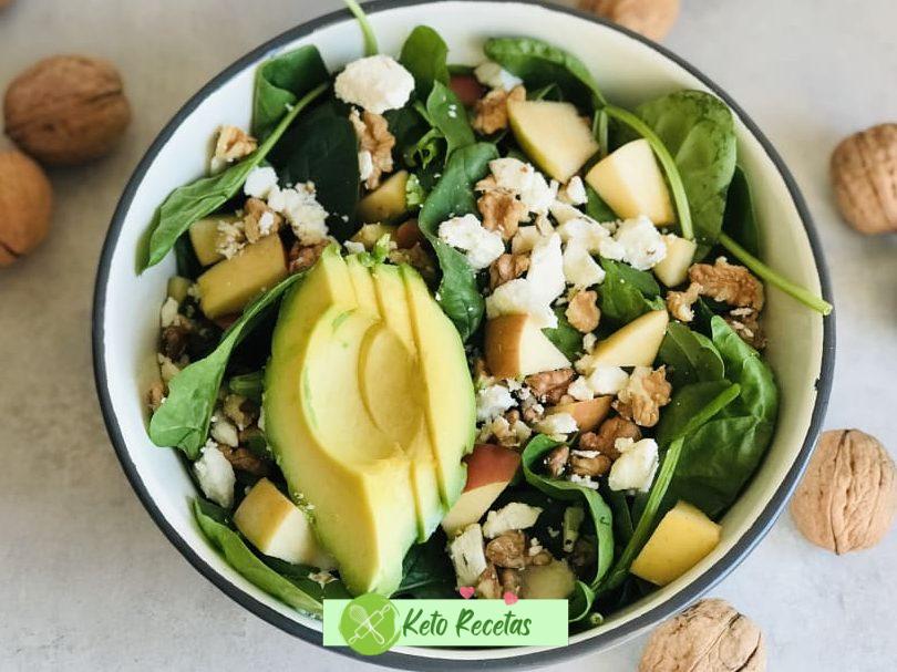 Ensalada de Espinacas con Aguacate y Queso Azul en Thermomix