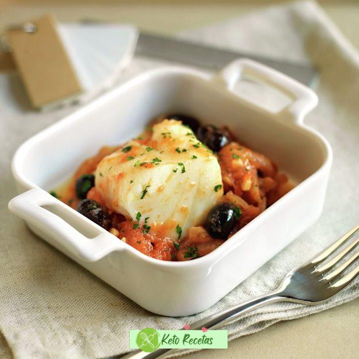 Bacalao a la Mediterránea con Aceitunas y Tomates