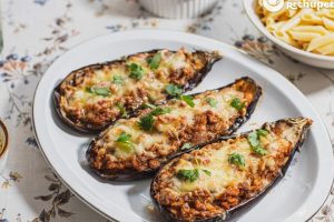 Berenjenas Rellenas: Tofu y Vegetales al Horno